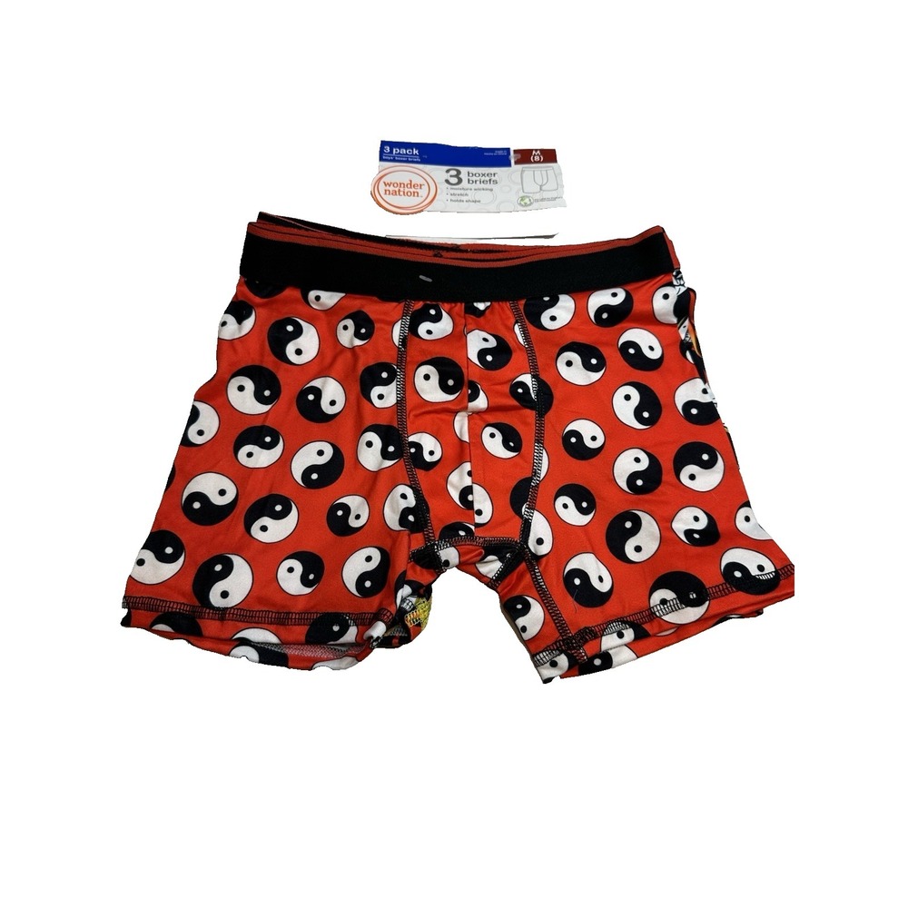 wonder nation 3 pairs boys boxer briefs size medium 8‎ skulls flames